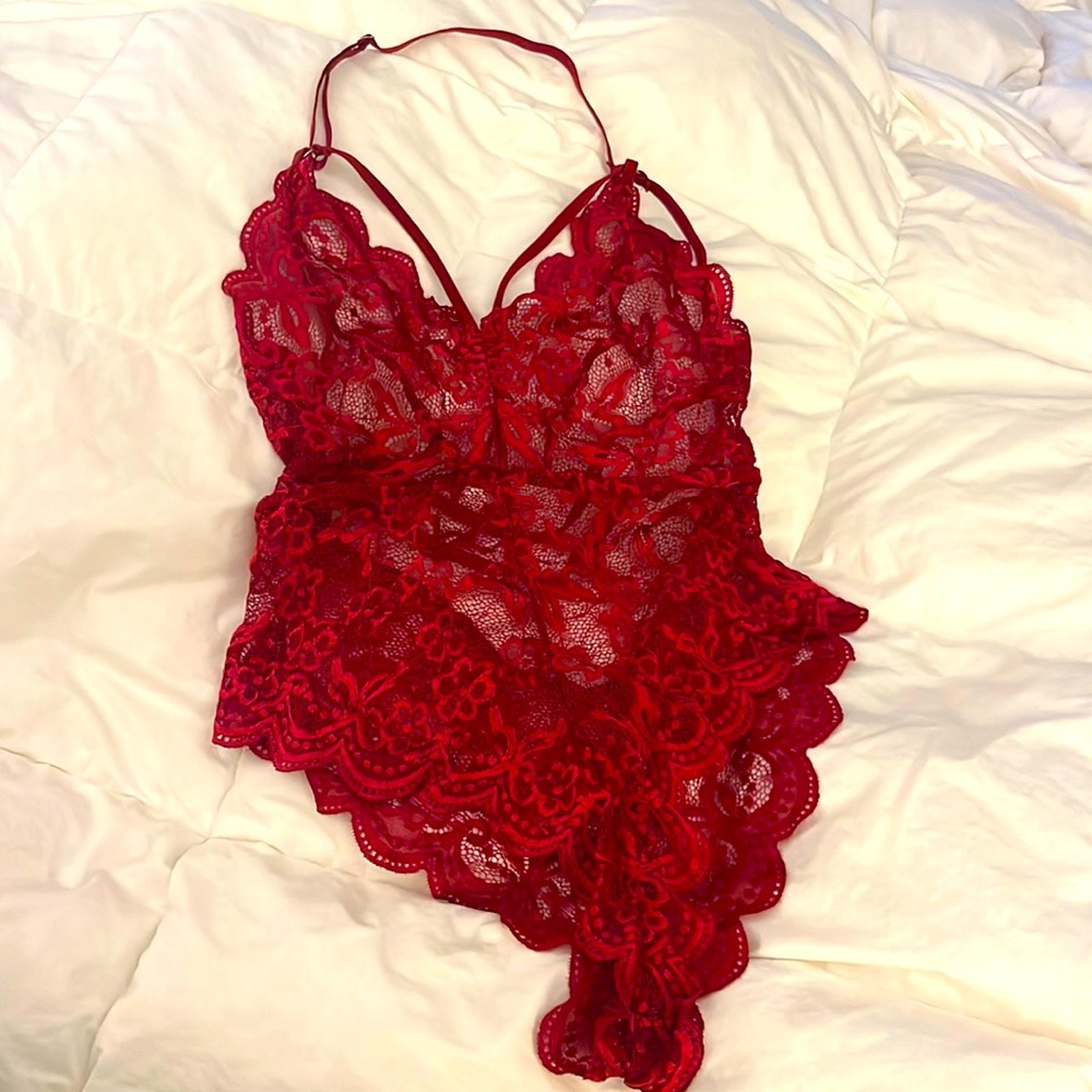 Burgundy NWOT Teddy Bodysuit